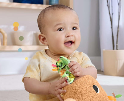 FISHER-PRICE capibara sensorial de peluche con mordedor y sonajero 23,5 cm