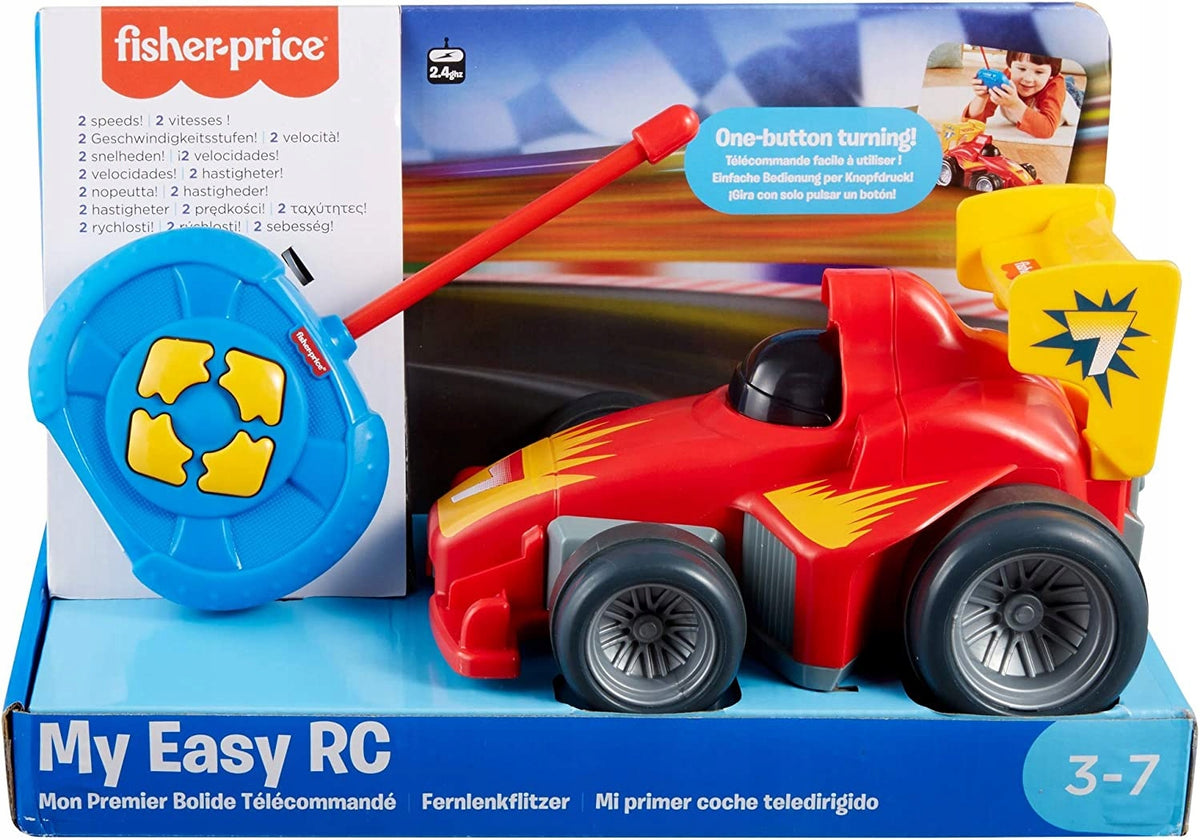 FISHER-PRICE My Easy RC samochód zdalnie sterowany czerwony z pilotem dla dzieci 3-7 lat