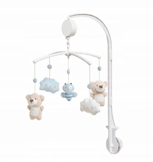 INTERBABY móvil para cuna con caja de música OSITOS y NUBES