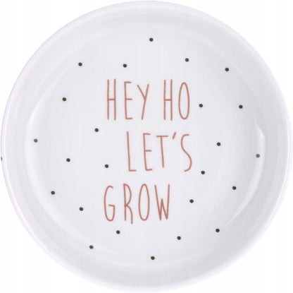 LASSIG Garden Explorer zestaw naczyń porcelanowych z motywem Hey Ho Let’s Grow