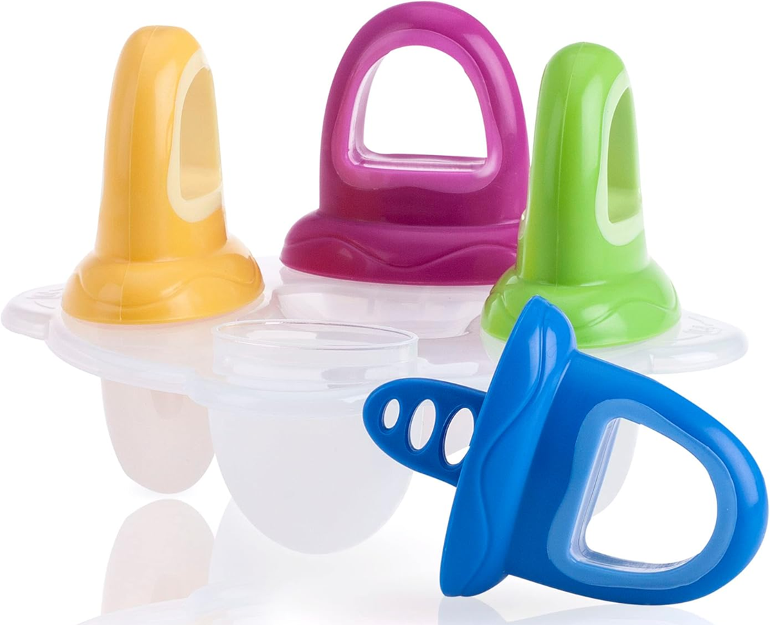 NUBY molde para polos con forma de chupete 4 unidades + bandeja para congelar