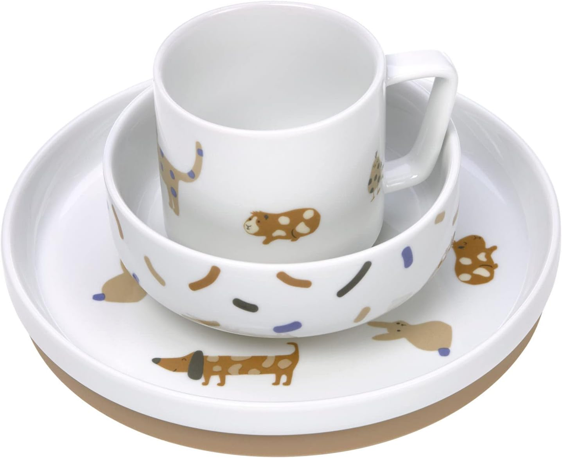 LASSIG Little Mateys set de vajilla de porcelana 3 piezas para niños