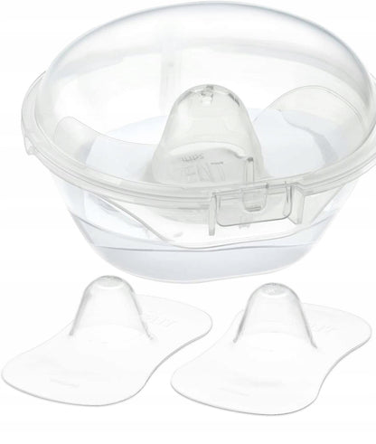 AVENT nakładki osłonki na sutki roz.M 21mm w pudełku transportowym, do sterylizacji, bez BPA