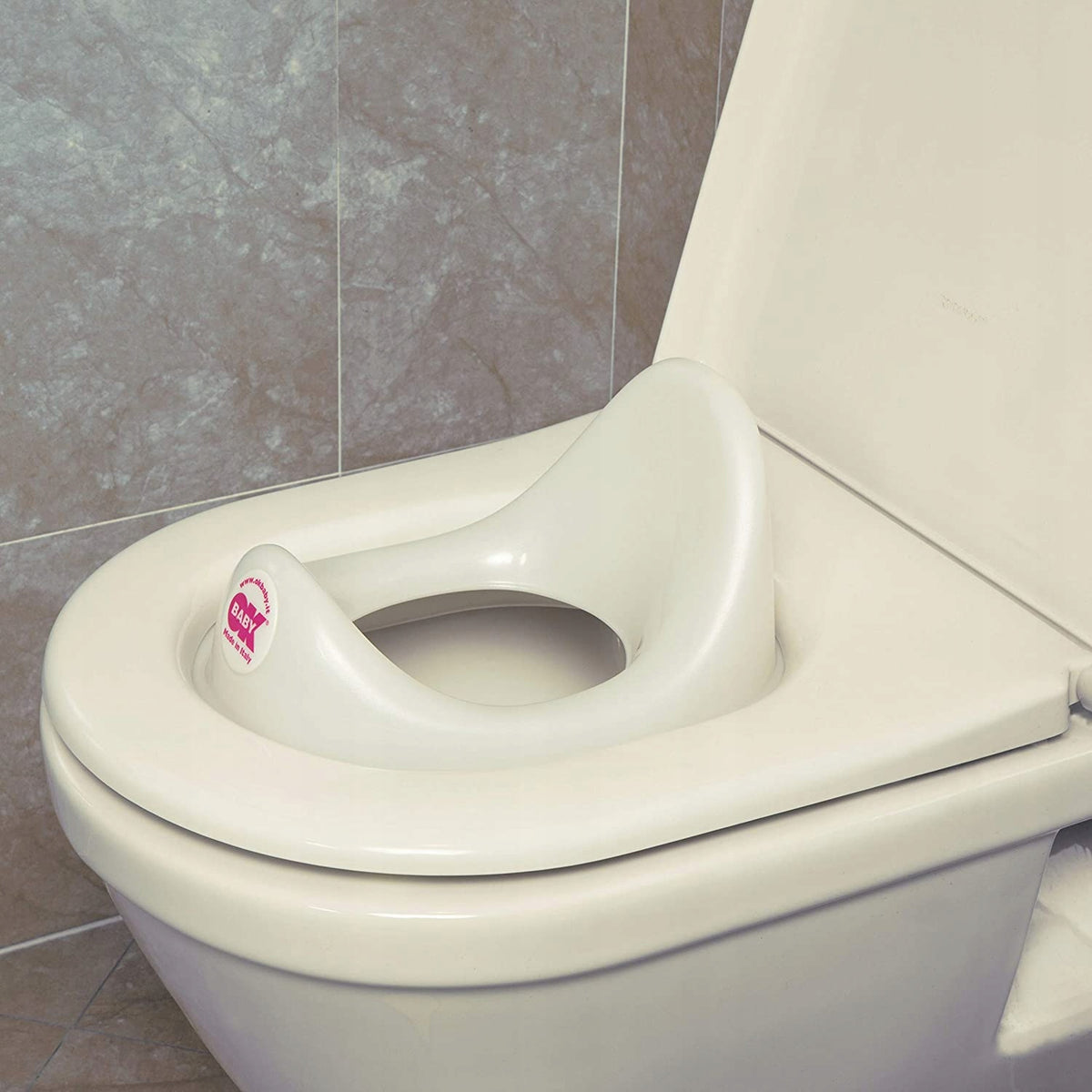OKBABY Ergo nakładka na sedes, ergonomiczna zielona nakładka z wysokim oparciem do toalety