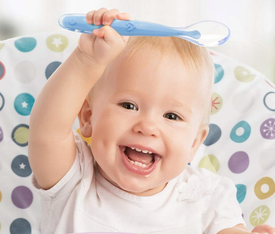 FUTURE FOUNDER łyżeczka silikonowa 6 m+ pomarańcz. miękka łyżeczka silikonowa dla dziecka 6 m+, ergonomiczna i bez BPA