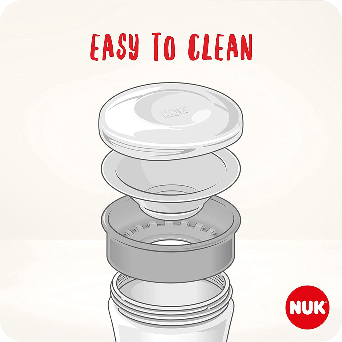 NUK Magic Cup KUBEK NIEKAPEK ustnik 360, łatwy do czyszczenia kubek niekapek z pokrywką