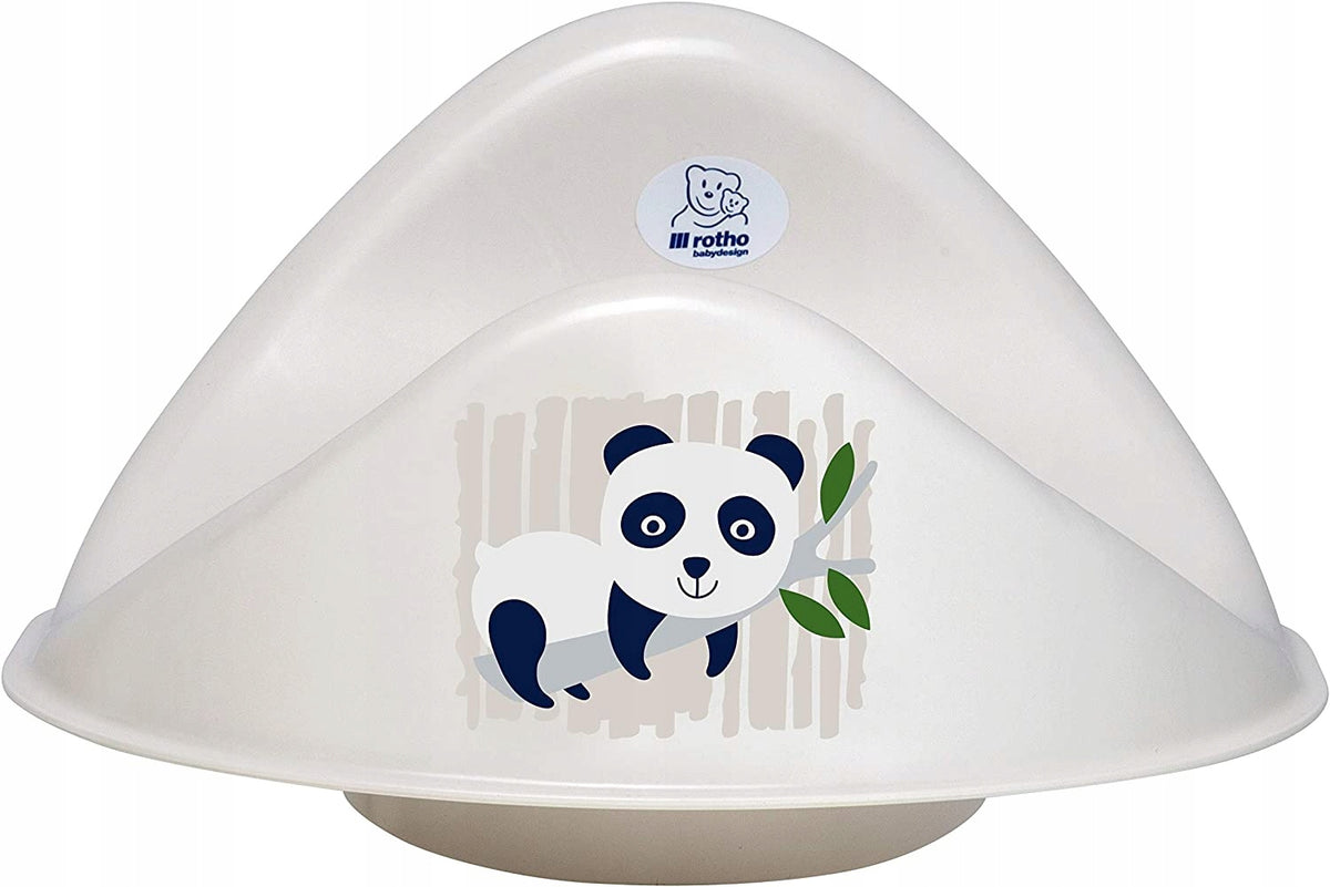ROTHO WC BIO nakładka na sedes PANDA, kremowa, anatomiczna nakładka dla dzieci z wzorem pandy