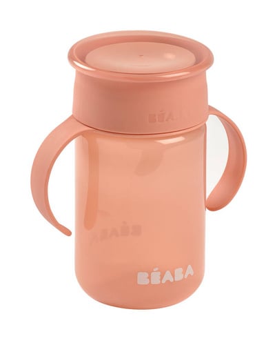 Vaso de entrenamiento 360 pink Béaba 340 ml 12m+