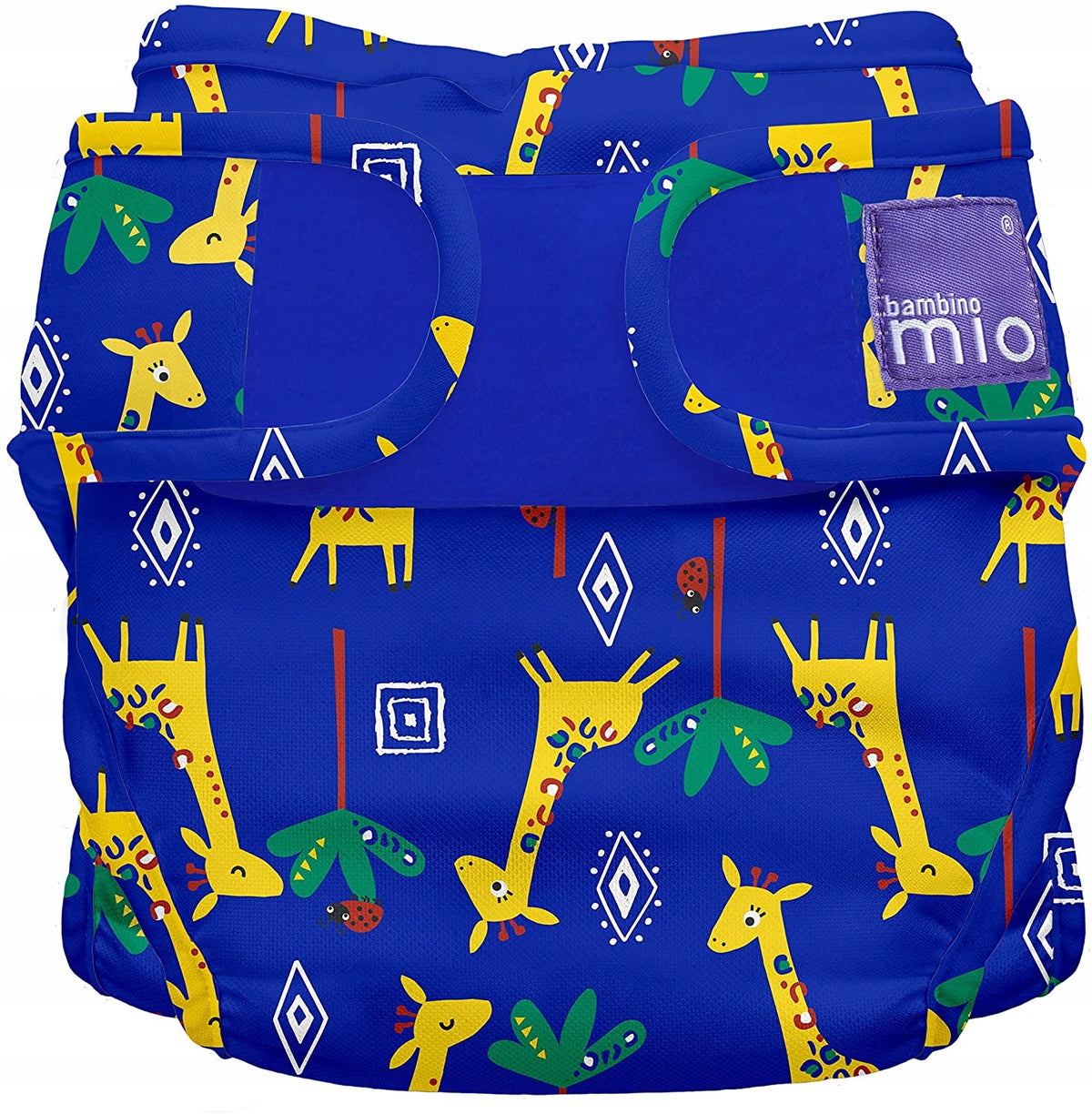 BAMBINO MIO otulacz na pieluchę >9kg żyrafa, niebieski otulacz wielorazowy z motywem żyrafy