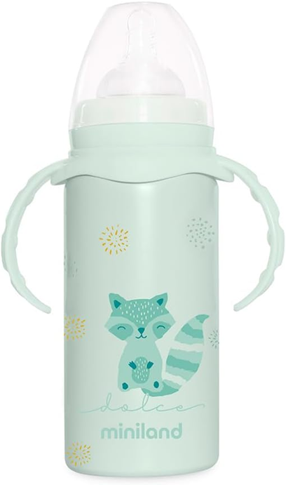 MINILAND Thermobaby botella térmica de acero inoxidable 240 ml 0+ para bebés