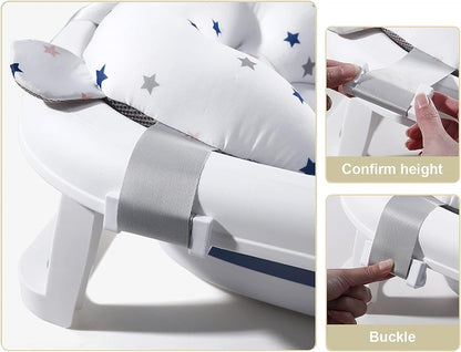 GLENMORE bañera plegable para bebé con desagüe e inserto