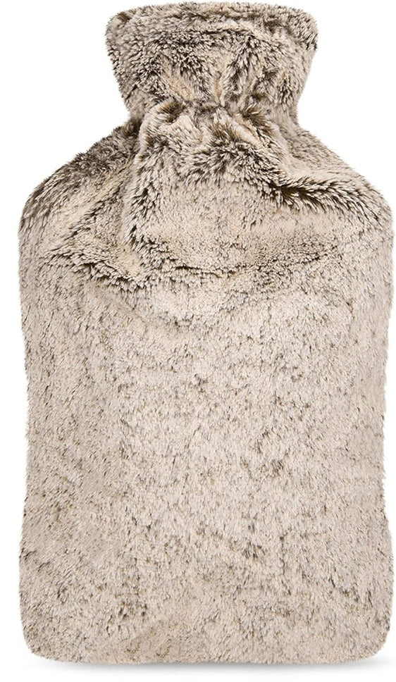 BLUMTAL Bolsa de agua caliente de caucho natural 1,8 litros con funda polar 21 x 31 cm