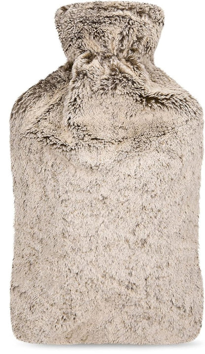 BLUMTAL Bolsa de agua caliente de caucho natural 1,8 litros con funda polar 21 x 31 cm