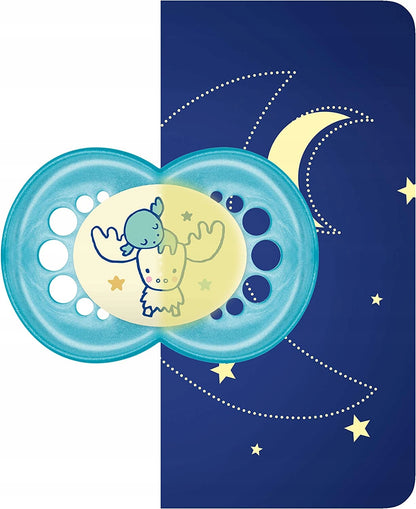 MAM PERFECT NIGHT chupete calmante x2 0-6m + caja