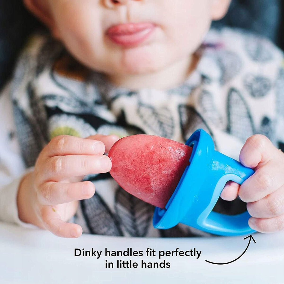 NUBY foremki do lodów w kształcie smoczka 6m+ dla dzieci, BPA free, wygodny uchwyt do małych rączek