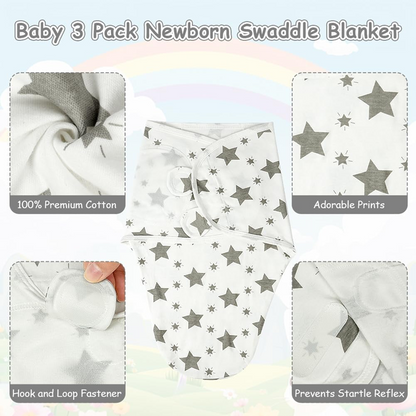 saco de dormir envolvente para bebés 0-3 meses x3