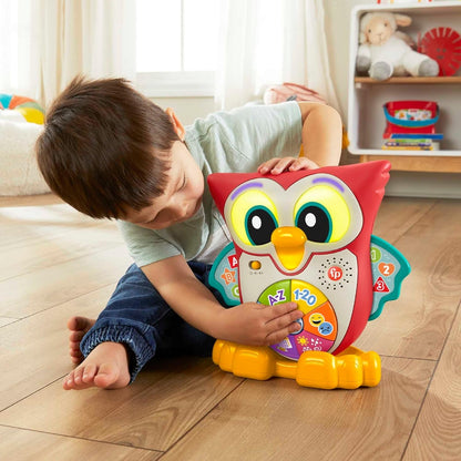 FISHER-PRICE búho interactivo con luces, 90 melodías y frases en alemán, 18 m+