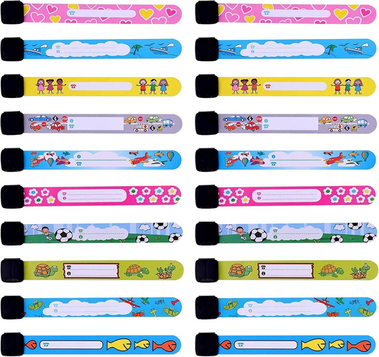 Pulseras SOS impermeables para niños 20 unidades