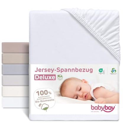 BABYBAY Deluxe Organic sábana 89x50 cm blanca