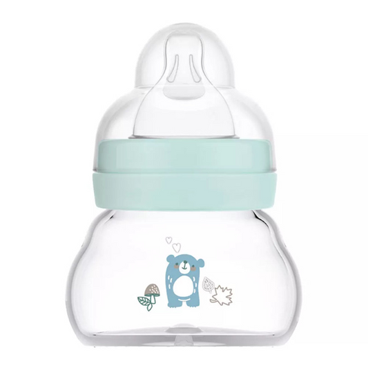 MAM Feel Good biberón de vidrio de 90 ml 0 m+ tetina 1