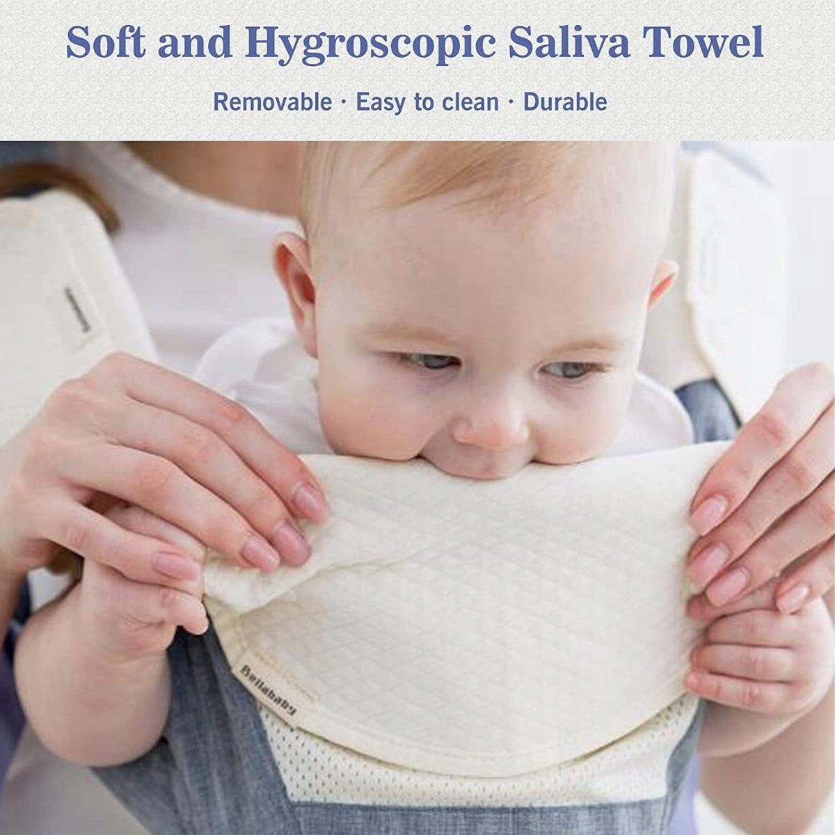 BELLABABY nosidełko ergonomiczne z pasem biodrowym 3w1 0-36msc dla niemowląt z miękkim śliniakiem
