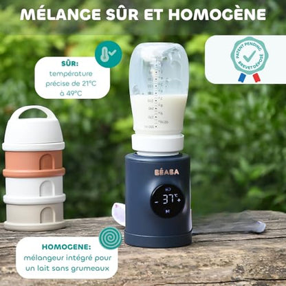 BÉABA Milk Nomad przenośny podgrzewacz do butelek, regulacja 21–49°C, szybkie podgrzewanie