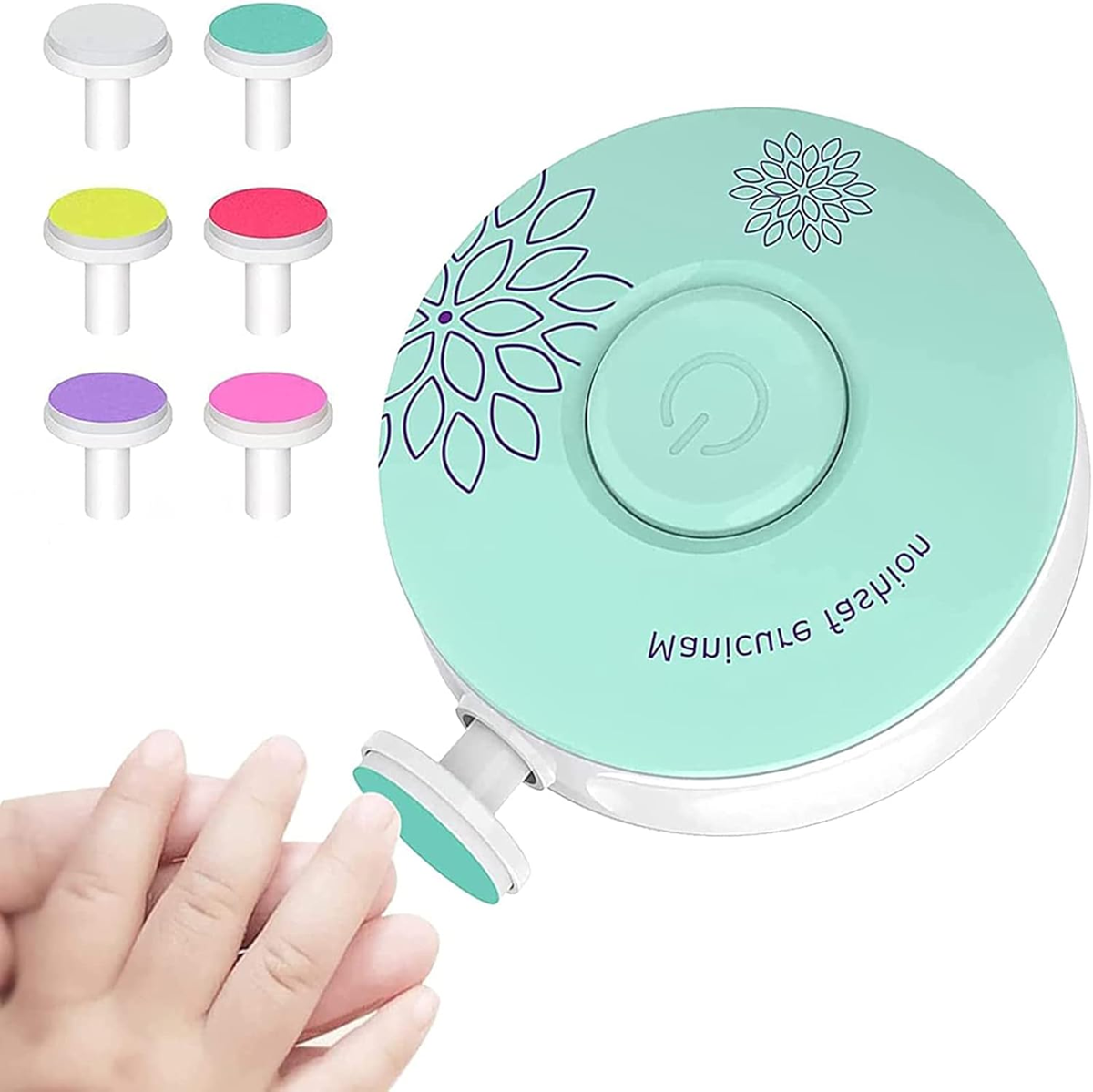 JULYUPOLI lima de uñas eléctrica con 6 accesorios 6,5 x 6,5 cm