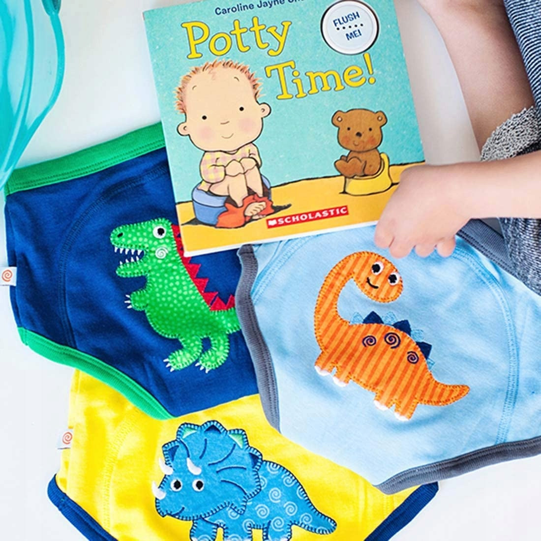 ZOOCCHINI majtki treningowe 3-4lata ORGANIC, książka Potty Time i kolorowe majtki treningowe dla dzieci