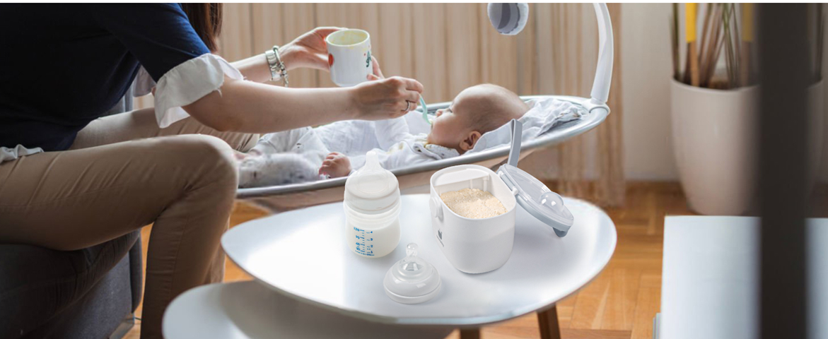 TERMICHY recipiente para leche de fórmula 500 ml 250 g + cuchara medidora