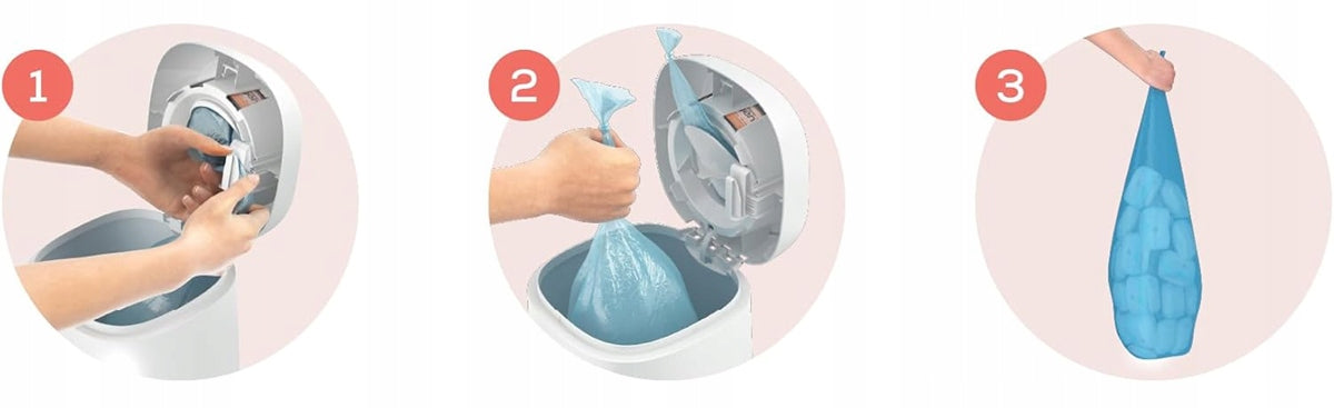 ANGELCARE Dress Up XL cubo para pañales usados + recambio Dress Up para 180 pañales