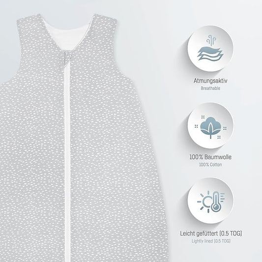 JULIUS ZOLLNER saco de dormir de verano 0,5 TOG 80/86 cm JERSEY