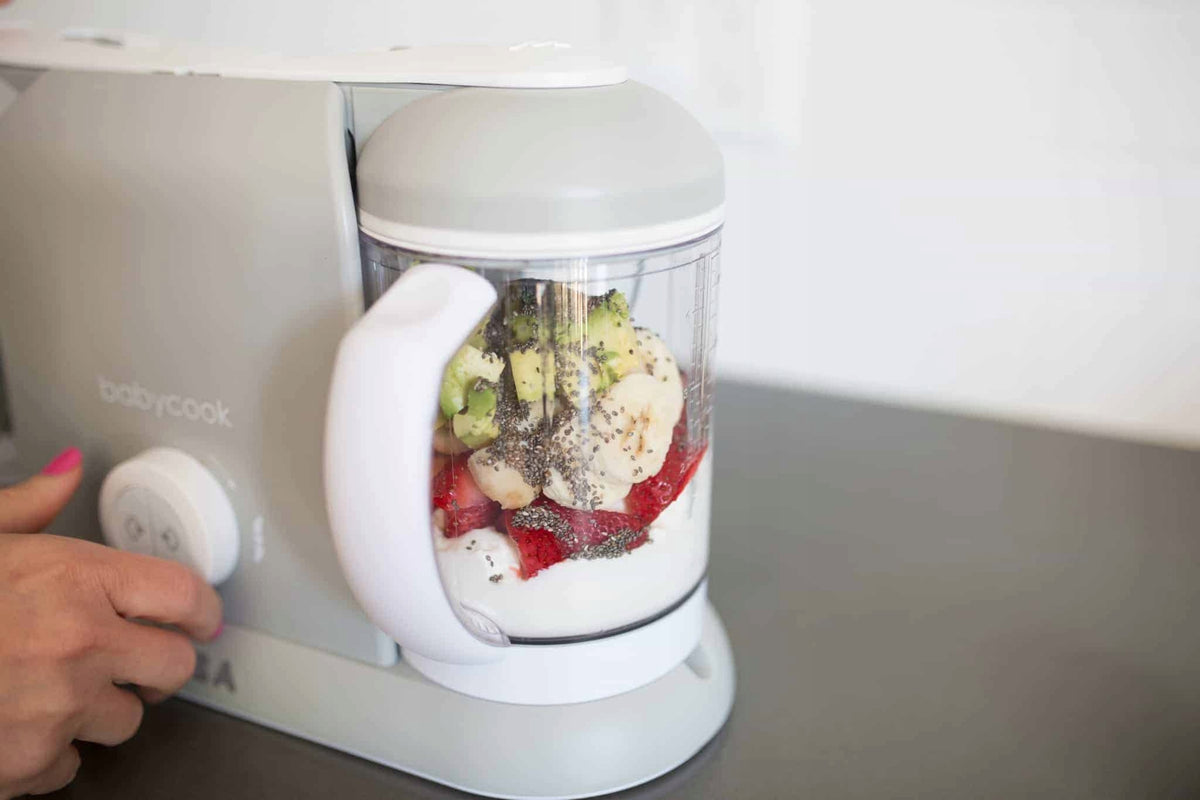 BEABA Babycook Duo ROBOT KUCHENNY 4 w 1 2200 ml szary, parowar i mikser z dwoma pojemnikami