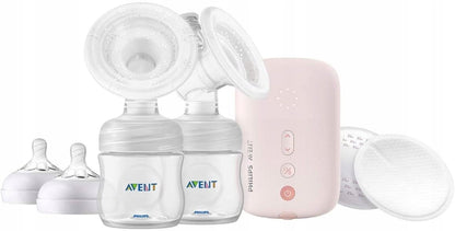 PHILIPS AVENT SCF397/11 podwójny LAKTATOR elektr.1. różowy elektryczny laktator z akcesoriami, Natural Motion, używany