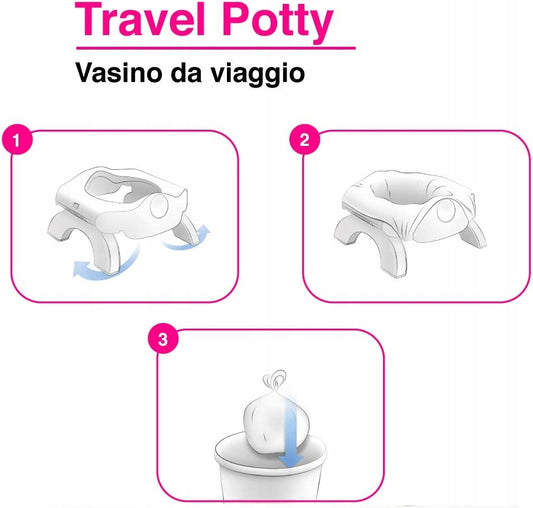 OK BABY 3W1 Nocnik Turystyczny Nakładka + worki, travel potty 3w1 dla dziecka
