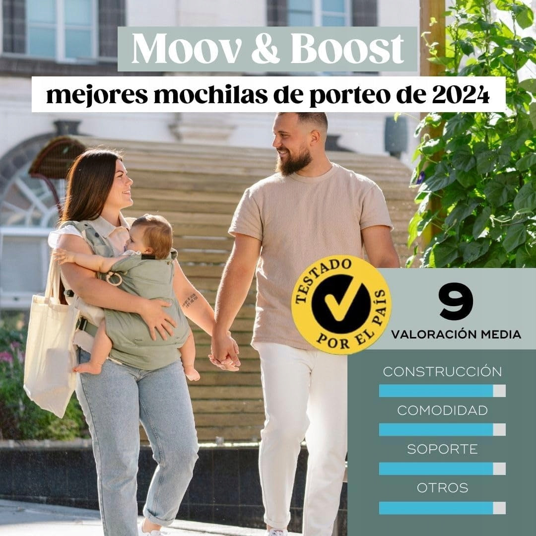 BABYMOOV MOOV&BOOST nosidełko ergonomiczne podwyższenie 2w1, nosidło miękkie dla dziecka, 5-20 kg