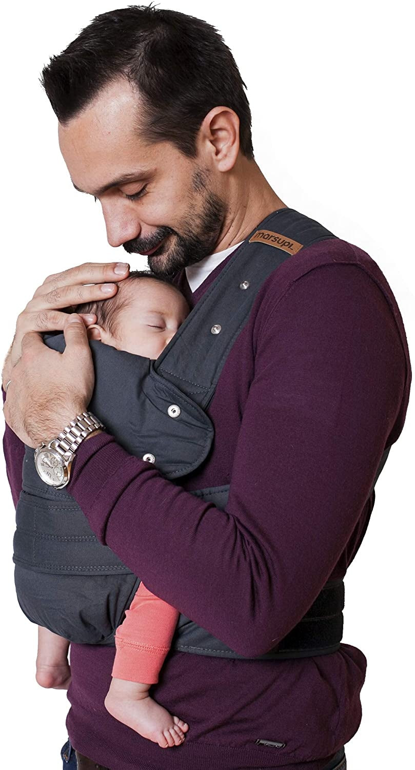 MARSUPI 2.0 nosidełko ergonomiczne S/M 3,5 - 15 kg, szare nosidło dla niemowlęcia z pozycją M