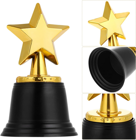 Trofeo estrella de plástico 12 cm