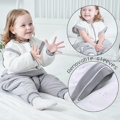 MIRACLE BABY saco de dormir de invierno 2,5 TOG 90 con mangas desmontables