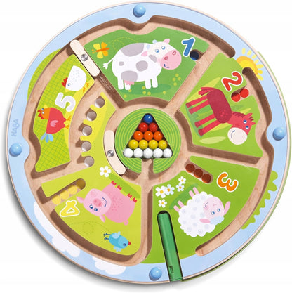 HABA Laberinto magnético de madera 23 cm Granja