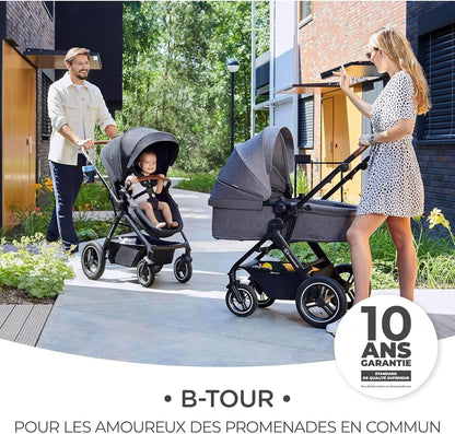 KINDERKRAFT B-TOUR cochecito multifuncional 3 en 1 hasta 22kg + silla MINK PRO