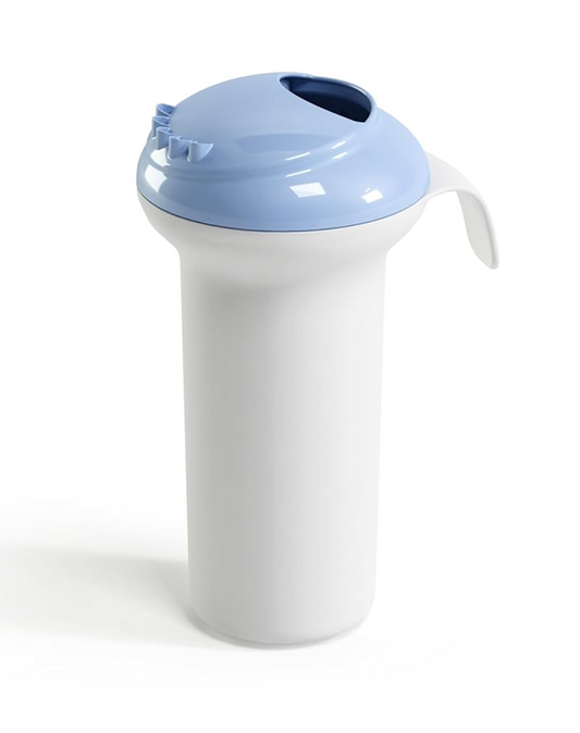 OKBABY Splash pojemnik do spłukiwania włosów dziecka 500 ml, błękitno-biały kubek do kąpieli