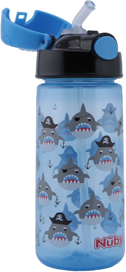 NUBY Vaso con pajita de tritán 4m+ 540 ml TIBURÓN