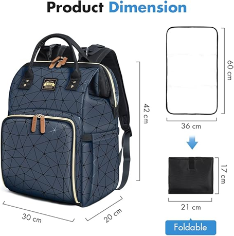 LEKEBABY mochila impermeable para pañales y accesorios