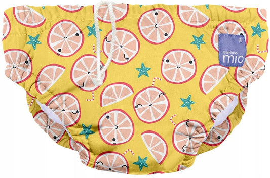 BAMBINO MIO pielucha do pływania cytrusy 1-2 lata, żółty wzór z cytrusami dla dziecka