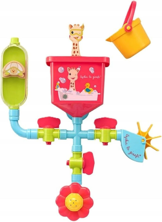 SOPHIE LA GIRAFE juguetes de baño con ventosas, tubos, molino y regadera