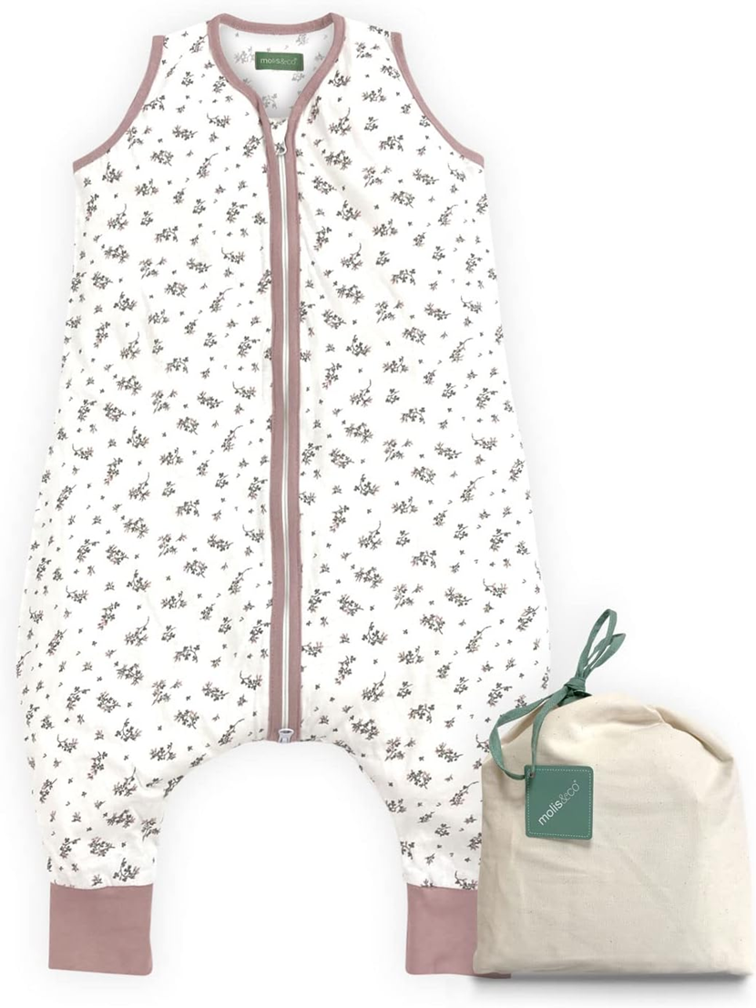 MOLIS&CO saco de dormir de verano 0,5 TOG para niños de 3 años con perneras 90-100 cm