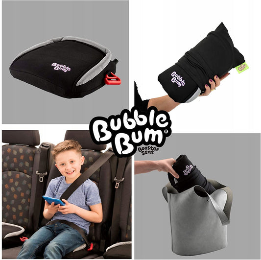 BubbleBum DMUCHANE SIEDZISKO DO AUTA 15-36 kg, przenośne czarne siedzisko dla dzieci do samochodu