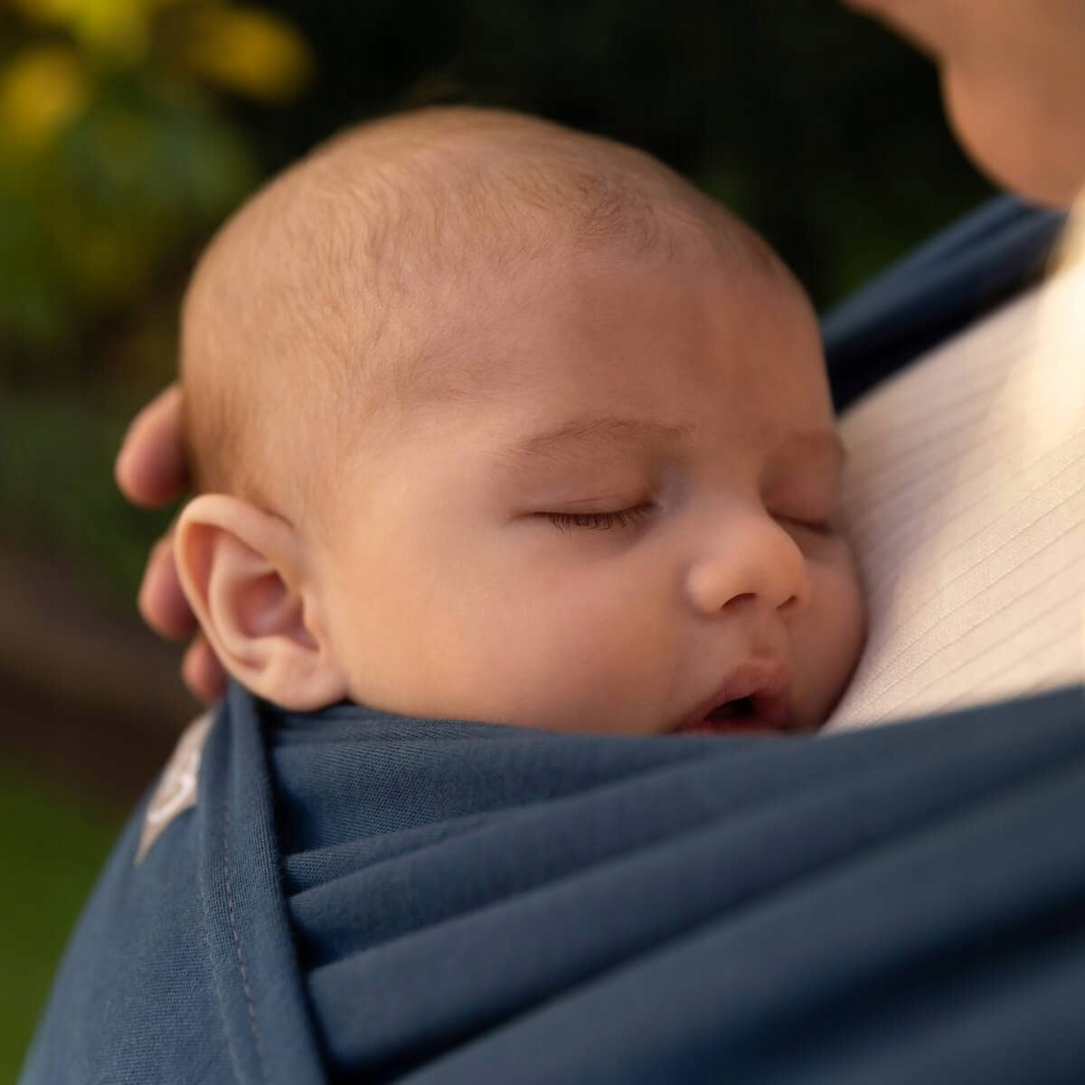 HOPPEDIZ chusta elastyczna do noszenia 4,6 x 0,5 dla noworodka, antracyt, miękka i bezpieczna