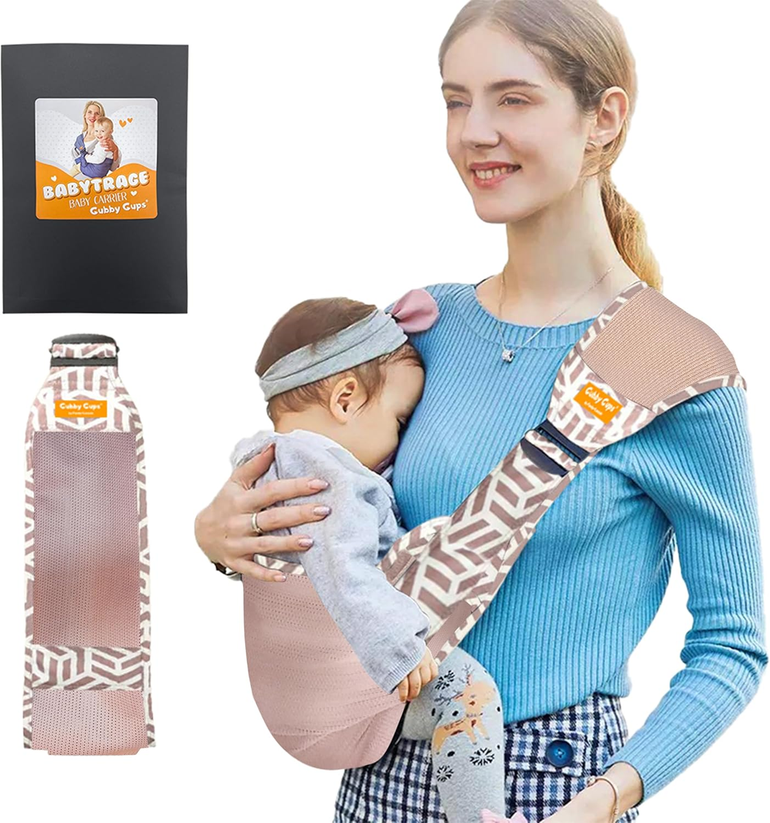 GUBBY GUPS portabebés fular hasta 15 kg PAS