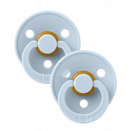 BIBS COLOUR smoczki uspokajające 2pack kauczuk 0-6msc, 2 niebieskie smoczki BIBS